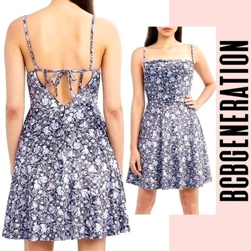 BCBGeneration dress velvet floral summer spring casual